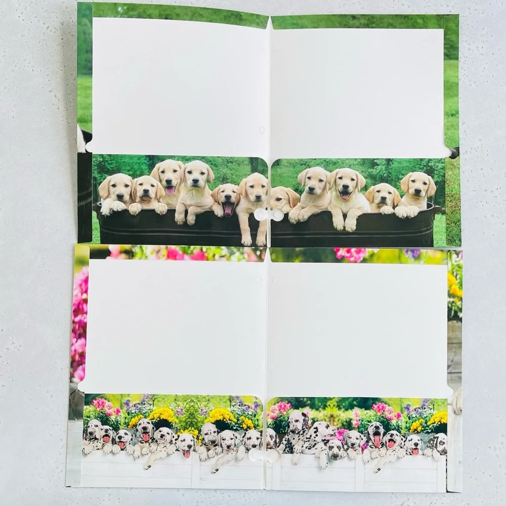 Set Of 5 Vintage Keith Kimberlin Pocket Folders Puppies Dogs
